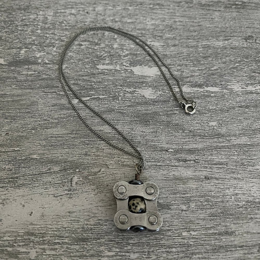 Bicycle Bike Chain Link Pendant Necklace